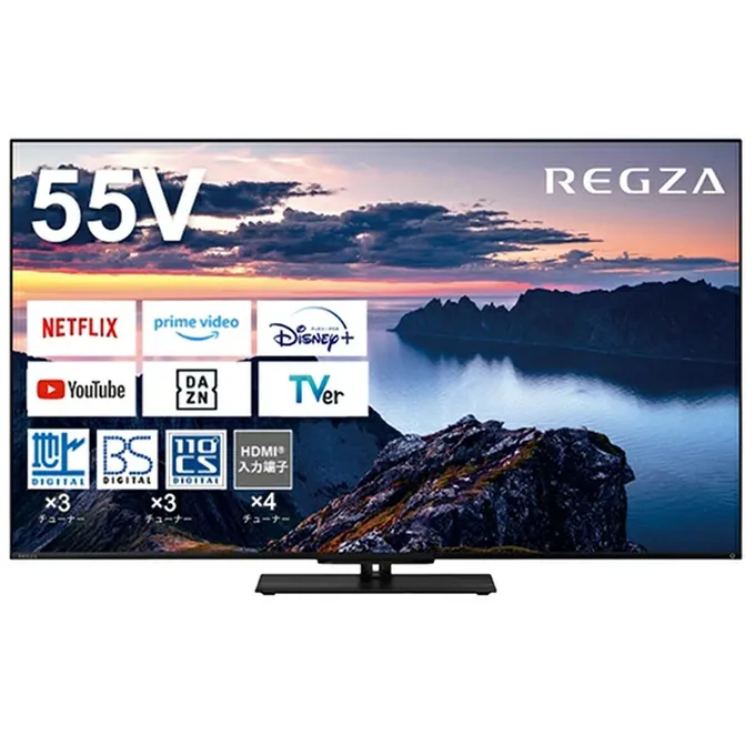 レグザ 55V型 4K 液晶テレビ 55C350X 4Kチューナー内蔵 外付けHDD 裏 