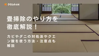 畳掃除のやり方を徹底解説！カビやダニの対処法やクエン酸を使う方法・注意点も解説